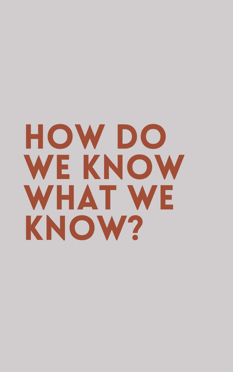 How Do We Know What We Know? with Gavin Flood